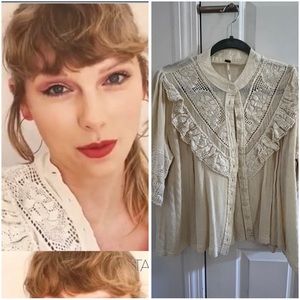 Free People Lace Blouse - As Seen on Taylor Swift!